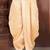 Beige dupion art silk readymade dhoti with patch work