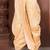 Beige dupion art silk readymade dhoti with patch work