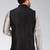 Black dupon art silk nehru jacket with pipepin work