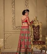 Gold Embroidered Silk Lehenga Choli Dupatta