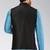 Black dupon art silk nehru jacket with pipepin work