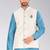 Cream dupon art silk nehru jacket with pipepin work