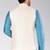 Cream dupon art silk nehru jacket with pipepin work