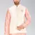 Cream dupon art silk nehru jacket with pipepin work