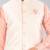 Cream dupon art silk nehru jacket with pipepin work