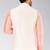 Cream dupon art silk nehru jacket with pipepin work
