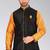 Black dupon art silk nehru jacket with pipepin work