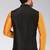 Black dupon art silk nehru jacket with pipepin work