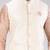 Cream dupon art silk nehru jacket with pipepin work
