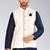 Cream dupon art silk nehru jacket with pipepin work