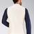 Cream dupon art silk nehru jacket with pipepin work