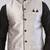 Grey dupon art silk nehru jacket with pipepin work