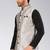 Grey dupon art silk nehru jacket with pipepin work