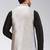 Grey dupon art silk nehru jacket with pipepin work