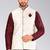 Cream dupon art silk nehru jacket with pipepin work