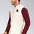 Cream dupon art silk nehru jacket with pipepin work