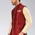 Red dupon art silk nehru jacket with pipepin work
