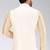 Cream dupon art silk nehru jacket with pipepin work