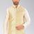 Fawn dupon art silk nehru jacket with pipepin work
