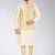 Fawn dupon art silk nehru jacket with pipepin work