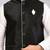 Black dupon art silk nehru jacket with pipepin work