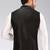 Black dupon art silk nehru jacket with pipepin work
