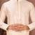 Cream dupon art silk kurta with pipepin work