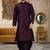 Wine dupon art silk kurta with pipepin work