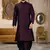 Wine dupon art silk kurta with pipepin work