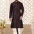 Wine dupon art silk kurta with pipepin work