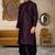 Wine dupon art silk kurta with pipepin work