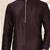 Wine dupon art silk kurta with pipepin work