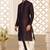Wine dupon art silk kurta with pipepin work
