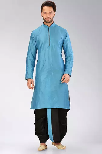 Firoza dupon art silk kurta with pipepin work
