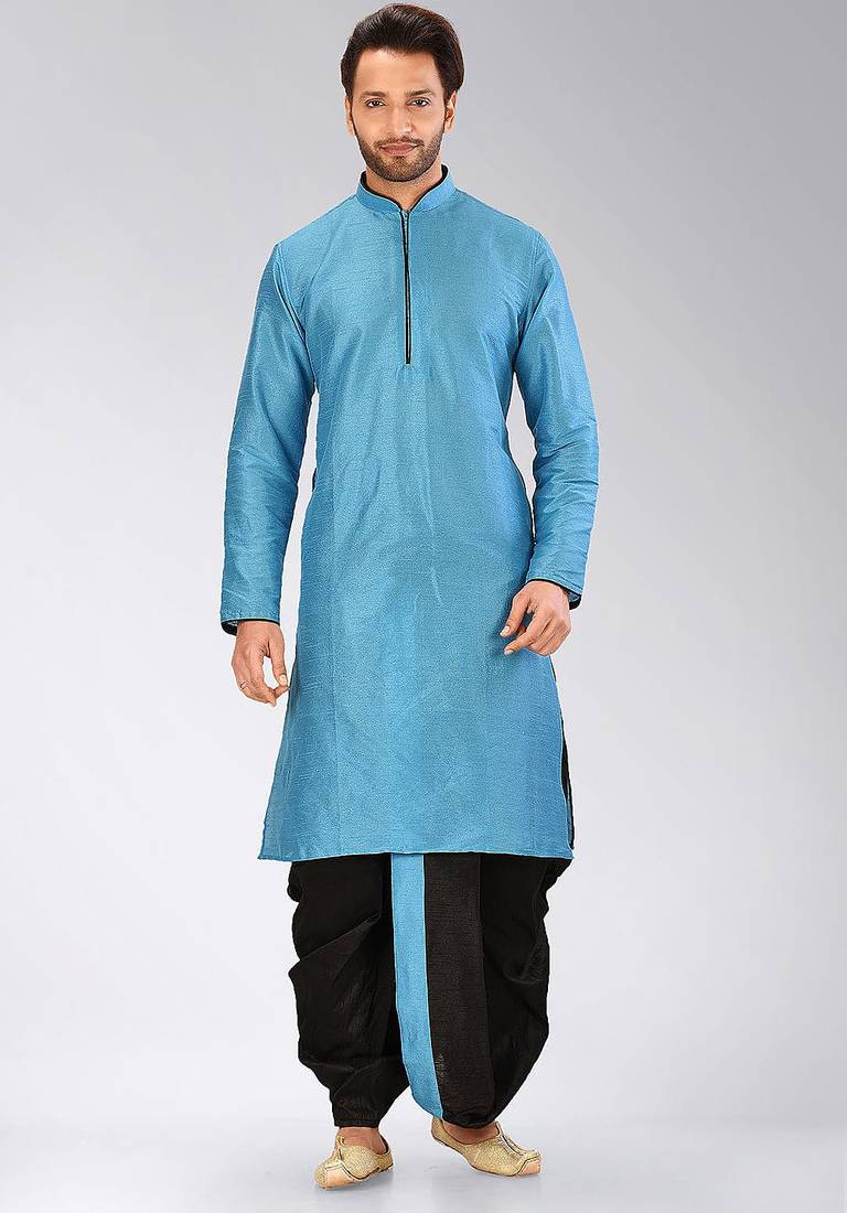 Firoza dupon art silk kurta with pipepin work