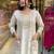 Off white art silk embroidered salwar suit