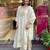 Off white art silk embroidered salwar suit