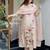 Light peach chanderi silk embroidered salwar suit