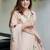 Light peach chanderi silk embroidered salwar suit