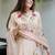 Light peach chanderi silk embroidered salwar suit