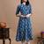 Pink printed cotton a-line kurta for women