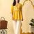 Yellow embroidery rayon short kurta for women