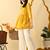 Yellow embroidery rayon short kurta for women