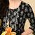 Black embroidery rayon short kurta for women