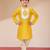 boys yellow viscose kurta with cream dhoti - traditional embroidered set