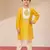 boys yellow kurta with cream pyjama 