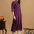 Maroon printed cotton a-line kurta for women