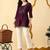 Maroon embroidery rayon short kurta for women