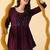 Maroon embroidery rayon short kurta for women