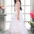 Offwhite shimmer geogette embriodered blouse and flared lehenga with dupatta
